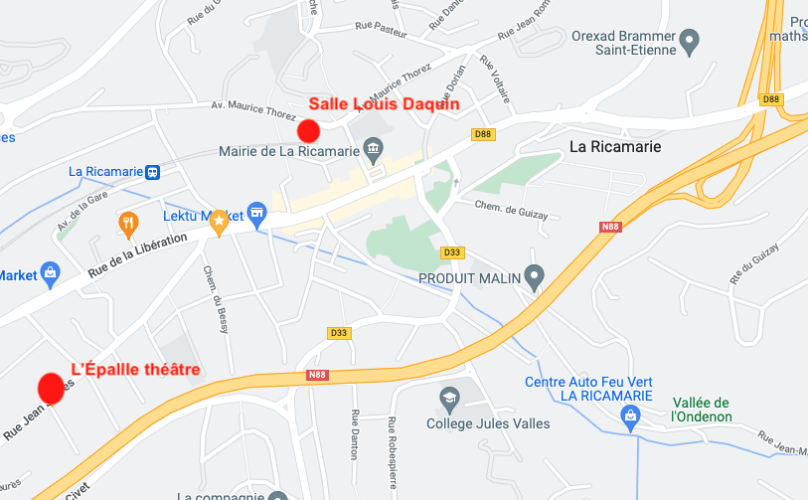 Plan Salle Louis Daquin